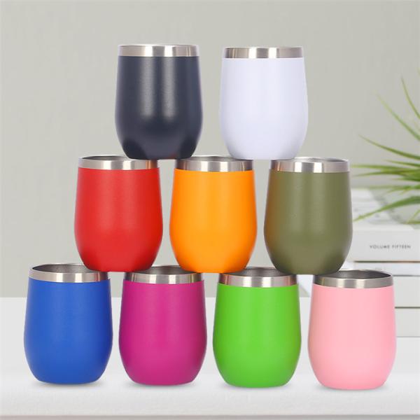 O ovo dá forma à secadora de roupa de aço inoxidável 12oz do copo de 304 201 garrafas térmicas