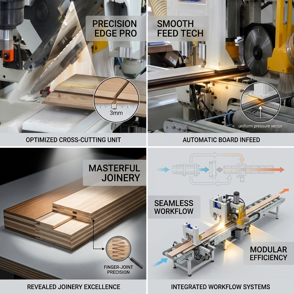 Self-Developed PLC Wood Door Cutting Machine With Touchscreen Auto Calibration