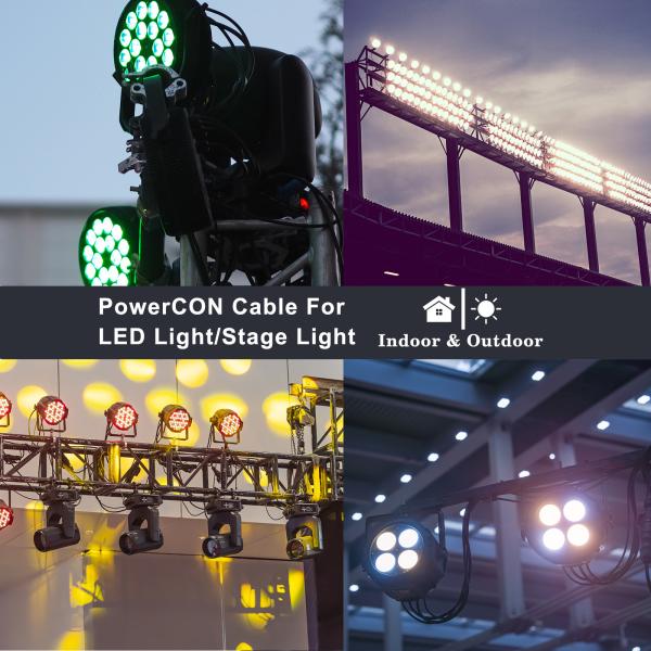 NEMA 5-15P à PowerCon NAC3FCA 14AWG SJTOW câble d'alimentation 3M
