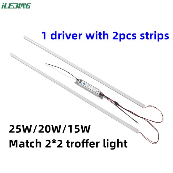120-277V / 120-347V LED Troffer Retrofit 3CCT 3Power Selectable Magnetic Linear retrofit Kit