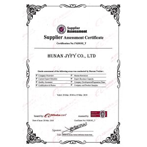 Hunan Jyfy Co., Ltd. Certifications