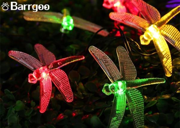 Outdoor Dragonfly Solar LED Christmas Lights String 6M 30 LED For Festival Party