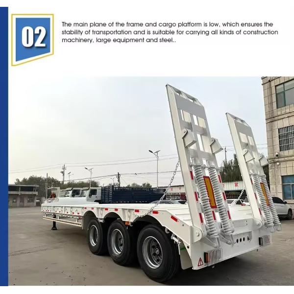 13t Axle 40FT Container Flatbed Semi Trailer Tandem Customized Trailer with 12 Tires