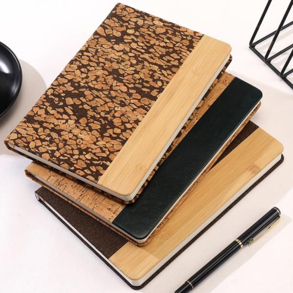Creative Gift A5 Eco-friendly Coffee Grounds Cork Bamboo Splicing Cover Notebook