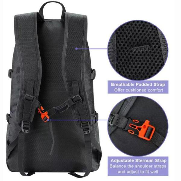 40l Foldable Lightweight Large Hiking Camping Backpack Water Resistant