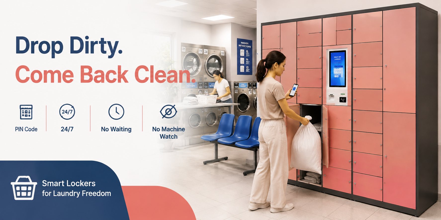 Winnsen Smart Laundry Locker with 15.6