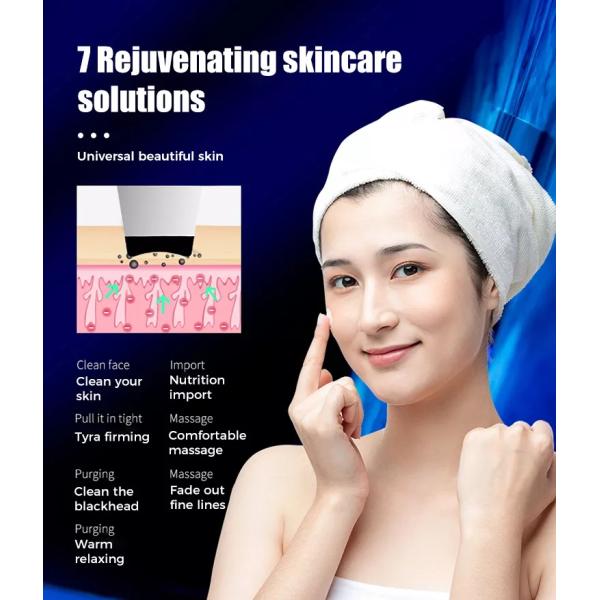 Facial Pore Cleaner Skin Rejuvenation Vibration Massage Ultrasonic Ion Skin Scrubber