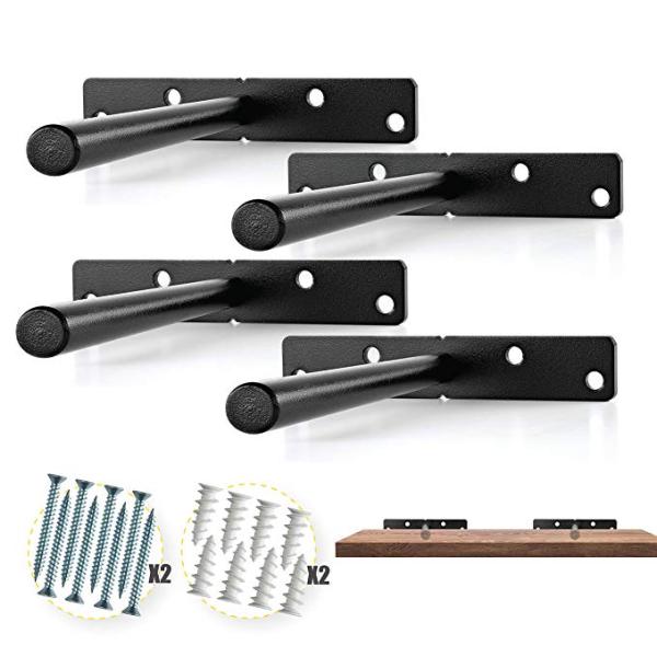 6-Inch Metal Steel Bracket Heavy-Duty Floating Shelf Bracket for White Floating Shelf