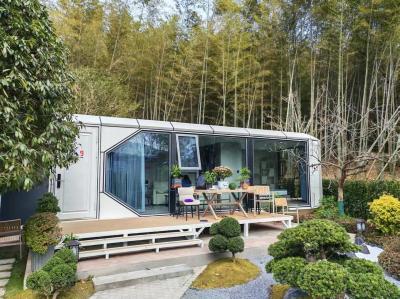 Maison capsule préfabriquée moderne de luxe avec balcon cadre en acier galvanisé 11,5*3,4*3,4m