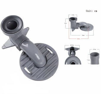 Modern Design Bathroom PVC Toilet Relocation Kit - Simple Installation Of Garbage Drainage Pipe - Ultra-Thick Reinforced To Prevent Leakage