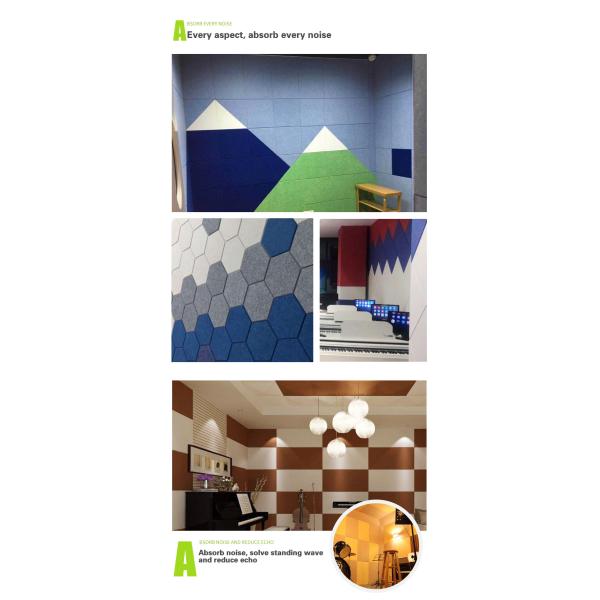 40 мм толщины высокая плотность питомцев полиэстерные акустические панели из волокна для управления звуком