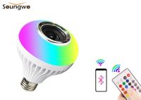 Música del bulbo del dormitorio E27 Bluetooth que juega modos de iluminación de las bombillas 500LM 4
