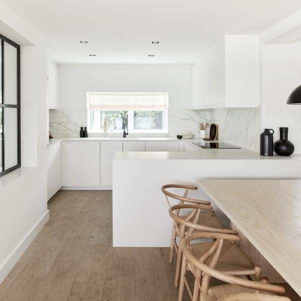 Handless Plywood PVC Kitchen Cabinet Modern Modular