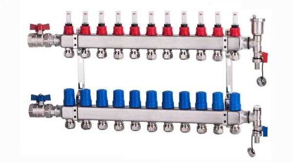 1 G 304 Stainless Steel underfloor heating manifolds