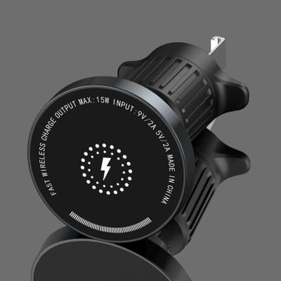 New Arrival Magnet Magnetic Car Charger Wireless Phone Holder Magnet Magnetic 15W Fast Car Wireless Charger For phone