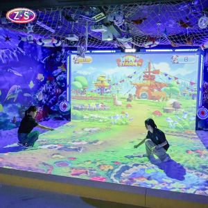 Projection murale interactive AR Jeu de plage joyeux pour terrain de jeu intérieur