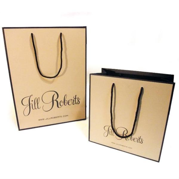 Brown réutilisent des sacs de transporteur d'achats de papier d'art imprimant avec la corde en nylon pour la promotion