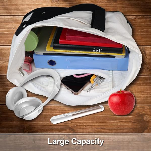 Белые сумки холста Eco со стилем ясных изображений LGO красивых простым