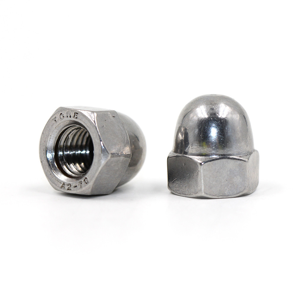 Имперская система измерений Нержавеющая сталь 304 Hex Cap Nuts с никелевым покрытием
