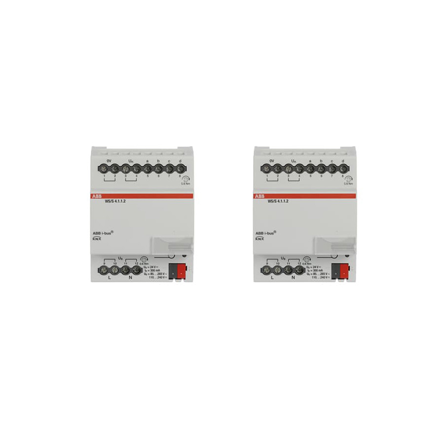 WS/S 4.1.1.2 ABB Weather Station 4-Fold Analog Input for Environmental Sensor Data Processing KNX