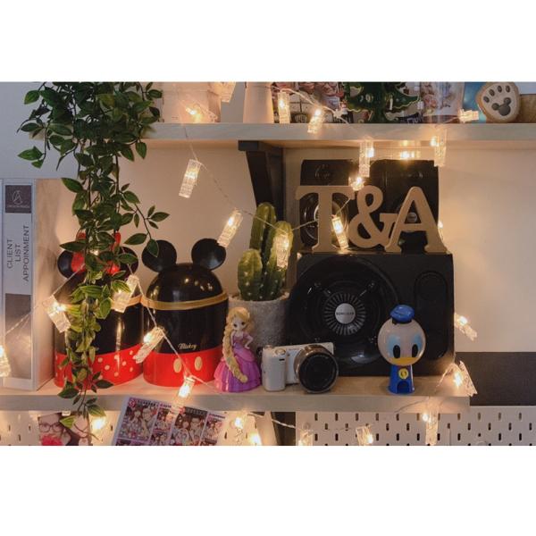 Photo Clip Holder LED String lights LED Card Picture Photo Clips Pegs Bright String Light Wedding Party Valentine's Day