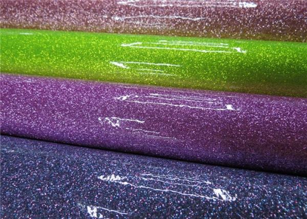 Chunky Customized Colorful Glitter Pvc Fabric Soft Handfeeling For TV Background Wall