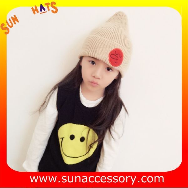 AK170191 Sun Accessory fashion cheap winter knitted baby beanie hats for kids,MOQ only 3 pcs