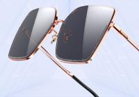 Óculos de sol quadrados não polarizados das mulheres 76028 quadros do metal