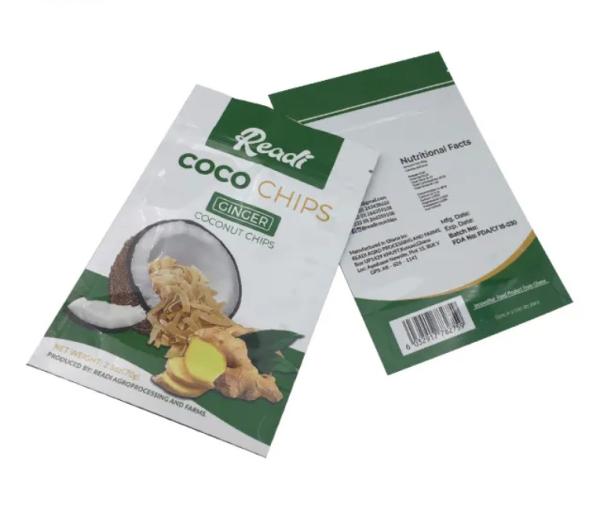 Custom Printed Heat Seal Three Side Sealed Zipper Plastic Food Grade Pouch Zip Lock Bag