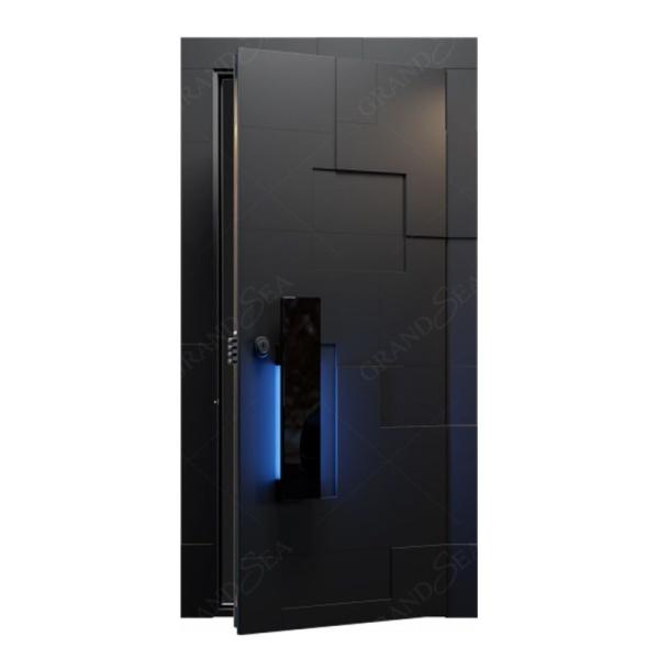 Aluminum Door Stainless Steel   Security Door with Smart Lock with Light  for House