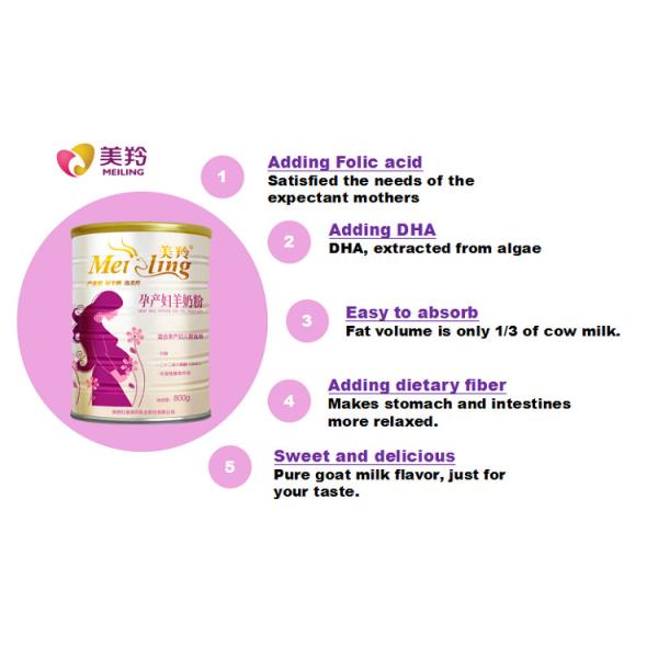 Беременное сухое молоко 800g дамы Матери Молокозавода Козы в олове