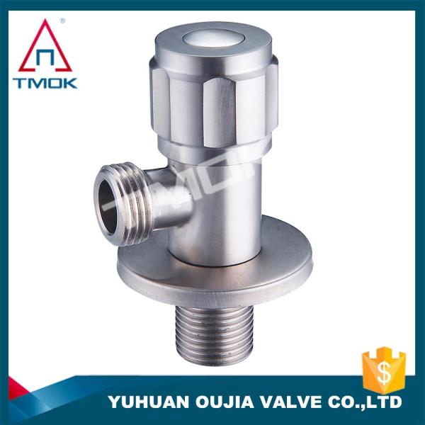 1/2*3/4 stainless steel angle valve male NPT thread control valve return flow water full port lead free chromed fitting