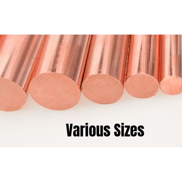 Solid Copper Rod Bare Pure Copper Round Rod Copper Bar Dia 8mm Brass Metal Rod 1/4