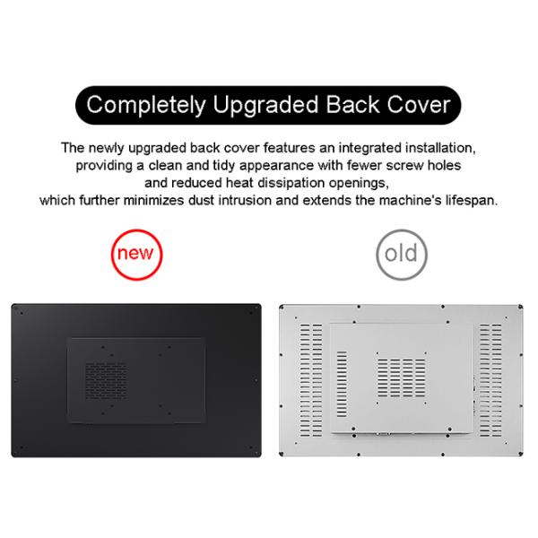 15.6 pouces IP65 Touch capacitif en acier inoxydable Android Terminal de contrôle industriel monté à l'arrière avec montage mural intégré