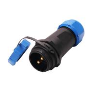 Terminação masculina impermeável de SP21 2 Pin Panel Mount Connector Screw com tampa