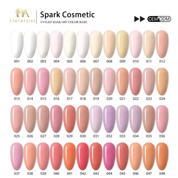 OEM/ODM Colored Rubber Base Coat Led Rose MSDS Healthy Rubber Gel Polish Base Coat 600pcs