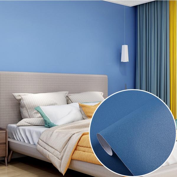 60cm/122cm Width Plain Color Cement Embossed Self Adhesive PVC Wallpaper for Interior Decoration Renovation Waterproof