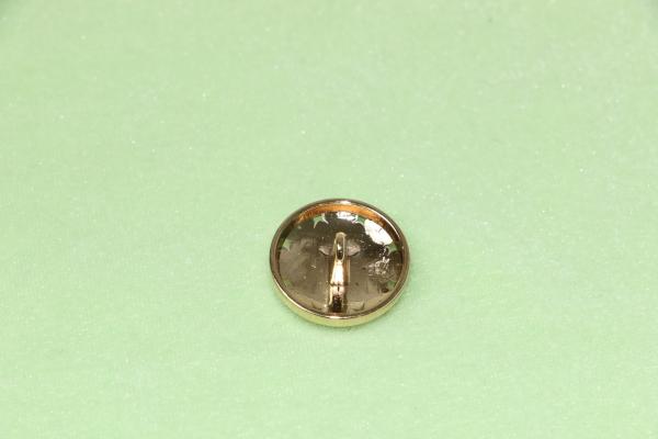 28L Decorative Clothing Buttons , rhinestone shank buttons shiny gold