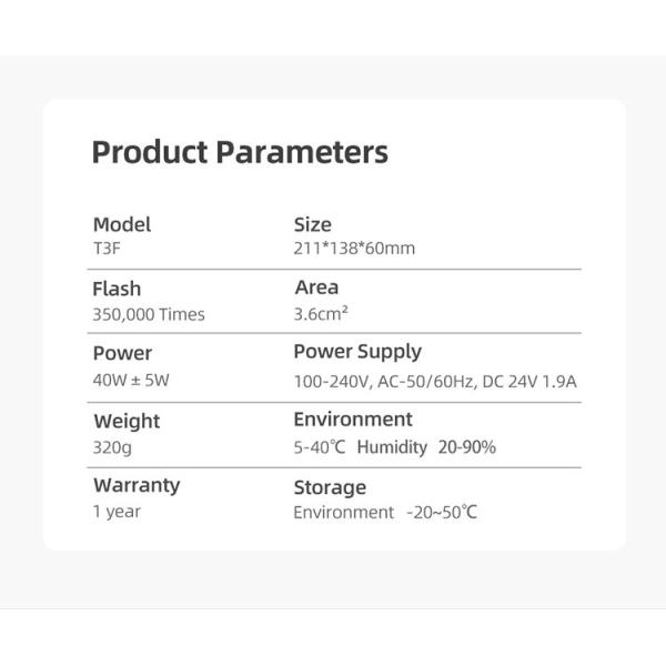 LCD Touch Screen 40W Intermittent Flash Justtide  Laser Hair Epilator