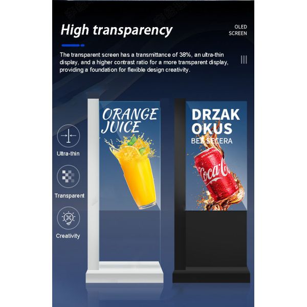 30 Inch Touchscreen Interactive OLED Digital Advertising Display LG Transparent TV Price