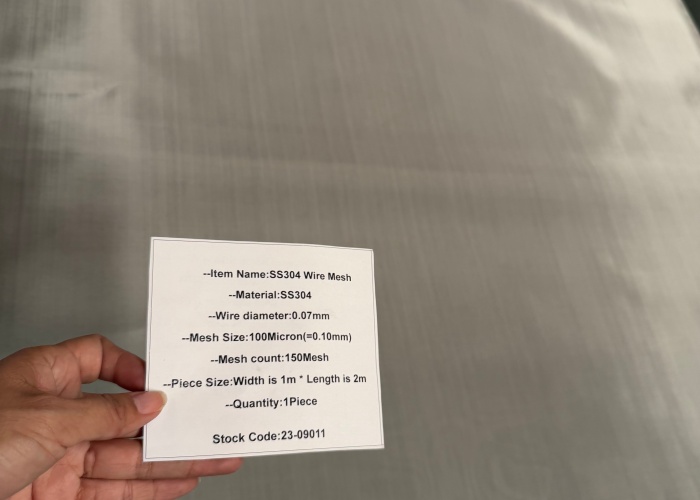 150Mesh 0.07mm Wire diameter SS304 Stainless Steel Woven Wire Mesh for Liquid and gas industry