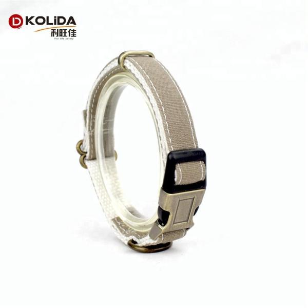 Adjustable Canvas Cotton Decorative Pet Dog Collars And Leashes Plaid