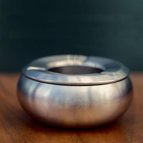 Smoking cigarette smokeless custom logo cheap stainless steel stand metal customize ashtray