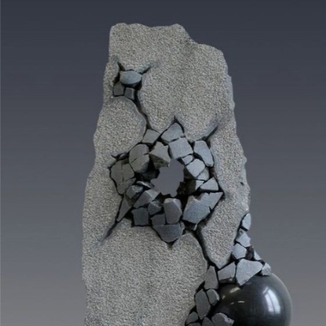 OEM Modern Design Stone Sculpture Abstract Concrete Statue Garden Sculpture