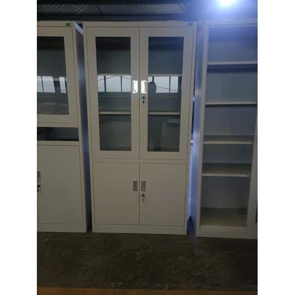 Glass Door Cold Rolled Steel Filing Cupboard Storage Office Furniture