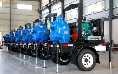 Trailer Mobile Horizontal air cooling diesel engine fire pump self-priming water Single Suction