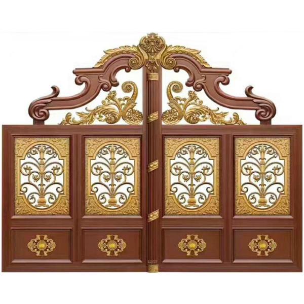 Modern House Wrought Iron Main Gate , New Design Wrought Iron Front Door