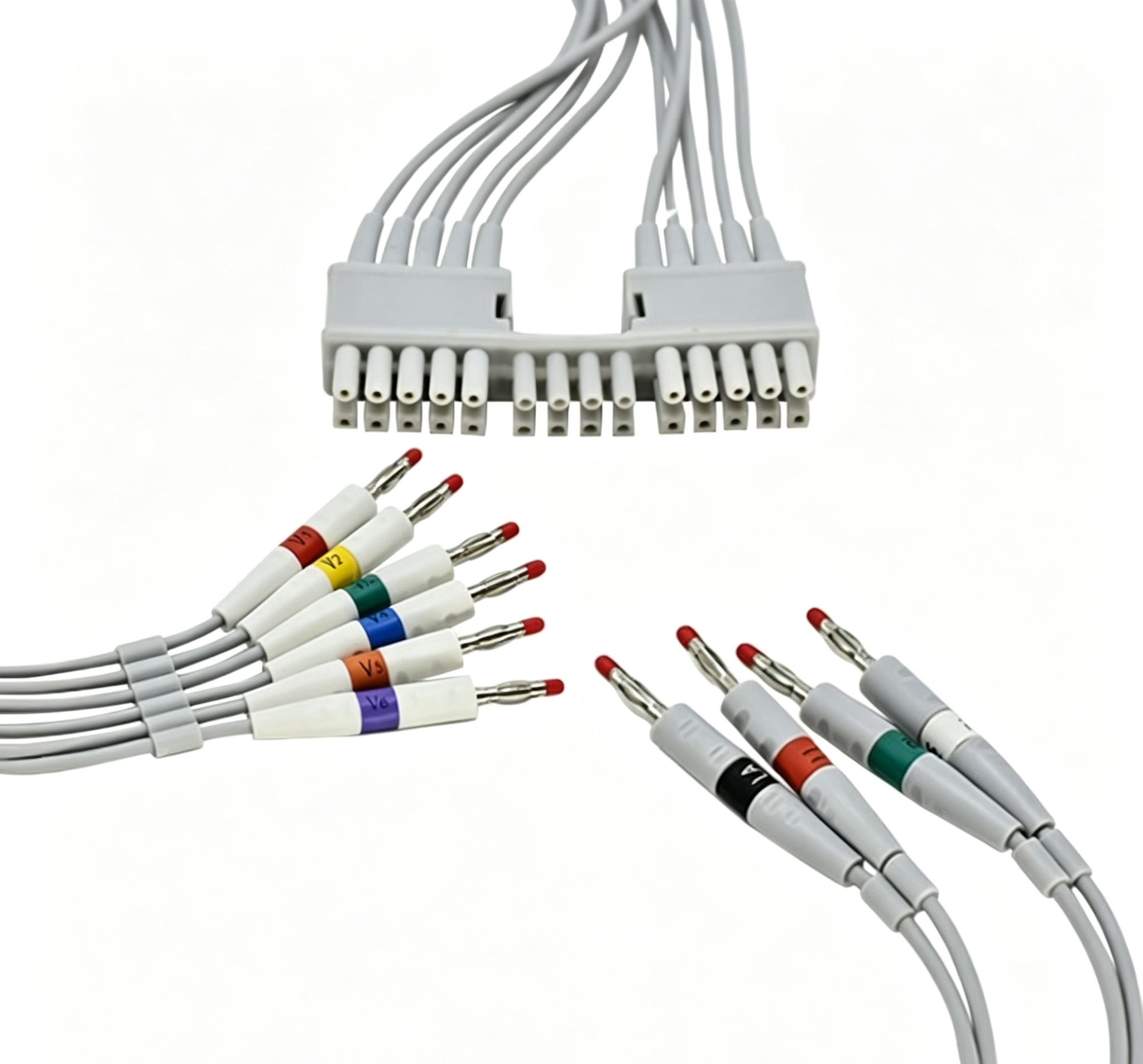 CE Certified ECG Machine Patient Cable 1.2m Lead Shielded Cable For Mortara