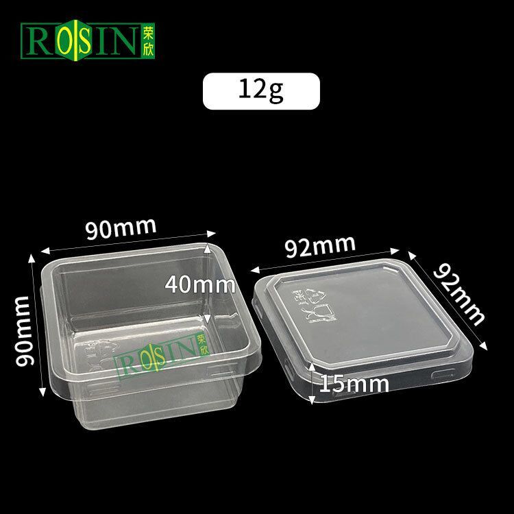 ODM Square Clear PET Plastic Food Container with Lid Disposable Storage Box
