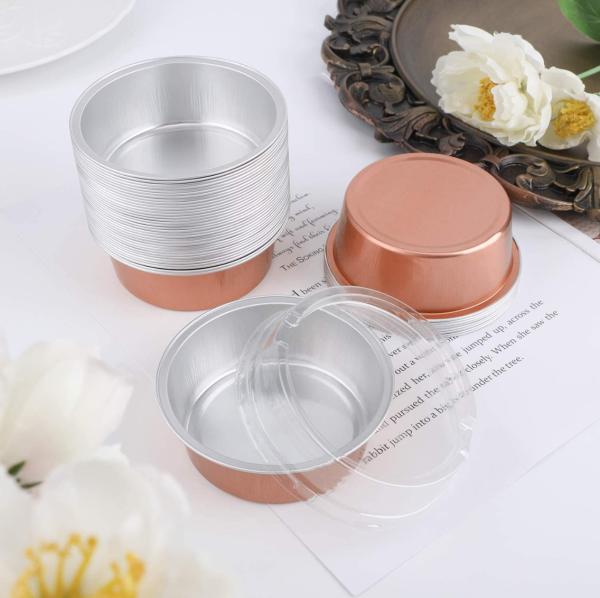 Food grade Disposable Customize Colorful Cake Pudding Aluminum Foil Baking Cups packing work from home